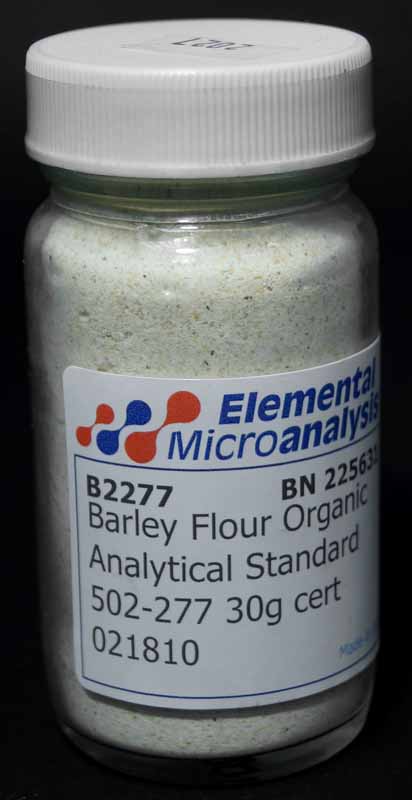 Barley Flour Organic Analytical Standard 502-277 See certificate 021810 30g